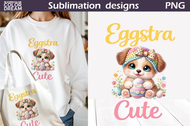 Cute Animals Easter | Puppy Egg Sublimation