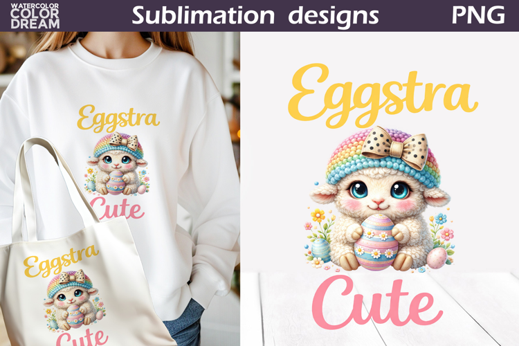 Cute Animals Easter | Lamb Egg Sublimation