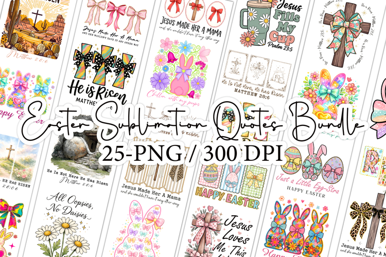 Easter Sublimation Quotes Bundle