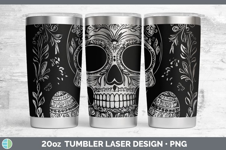 Easter Sugar Skull Laser 20oz Tumbler Sublimation Tumbler De