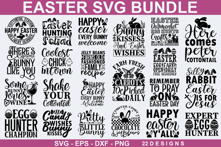 Easter SVG Bundle - Easter Quotes Design