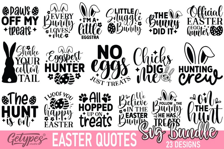 Easter Quotes SVG Bundle - High Quality Files