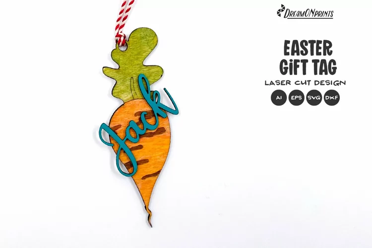 Easter Tag Laser Cut Design | Easter Basket Tag