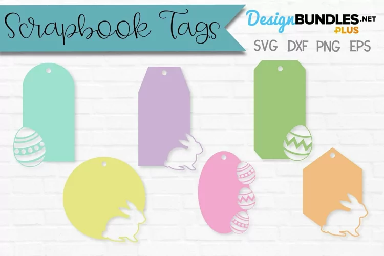 Easter Tags Scrapbook Kit | Easter Bunny Cut Out Gift Tag