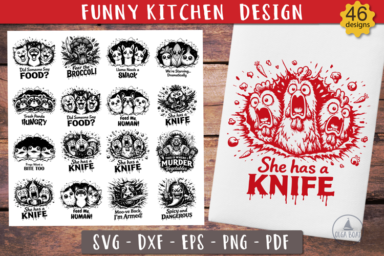 Funny Food Kitchen design SVG Bundle