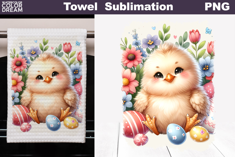 Easter Chicken Kitchen Towel | Easter Towel Sublimation