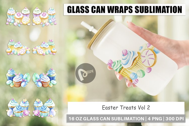 Glass Can Wraps Easter Treats example image 1