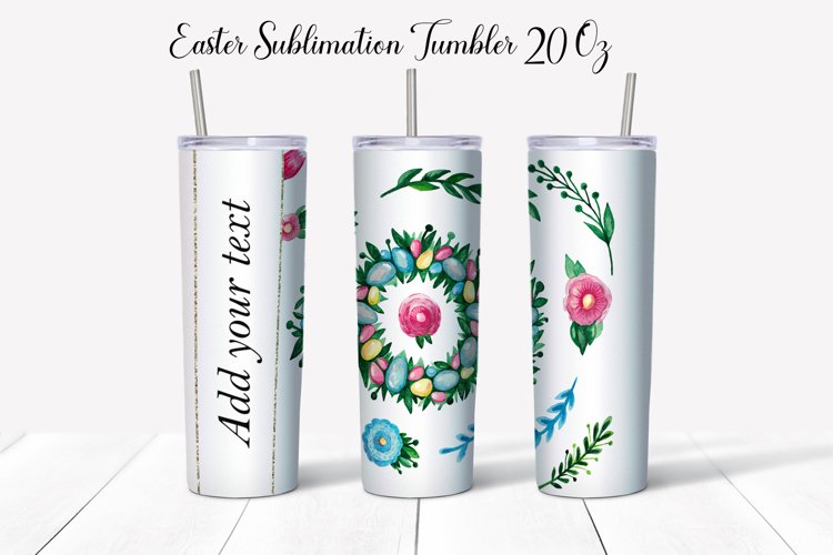 Easter Skinny Tumbler Wrap 20 Oz example image 1