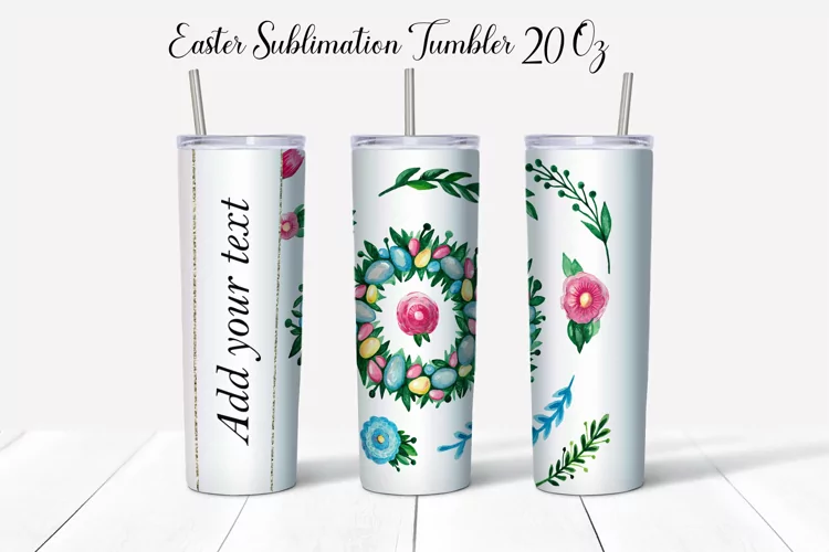 Easter Skinny Tumbler Wrap 20 Oz