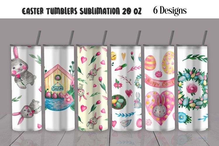 Easter Sublimation Tumbler Bundle example image 1