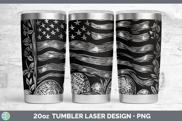Easter USA Flag Laser 20oz Tumbler Sublimation Tumbler Desig