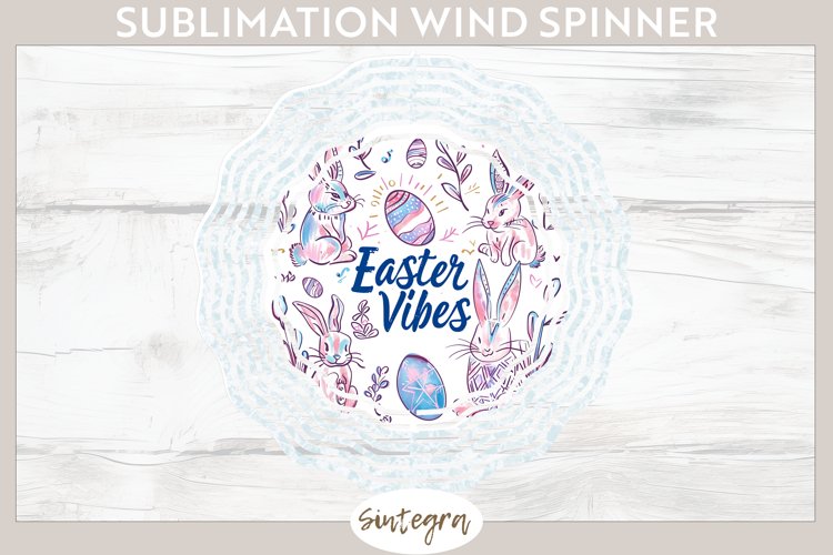Easter Vibes v3 Wind Spinner Sublimation example image 1