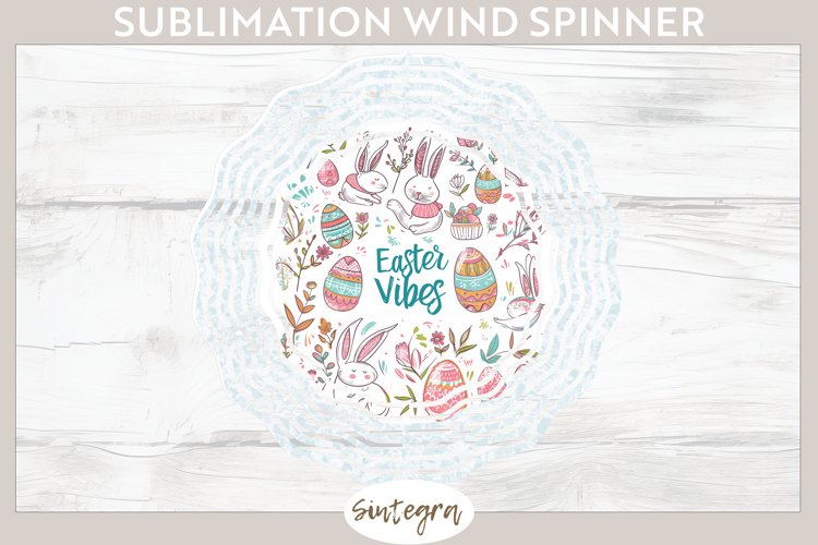 Easter Vibes v6 Wind Spinner Sublimation example image 1