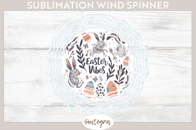 Easter Vibes v7 Wind Spinner Sublimation example image 1