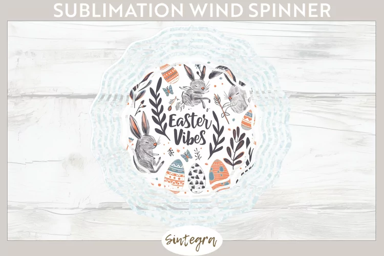 Easter Vibes v7 Wind Spinner Sublimation