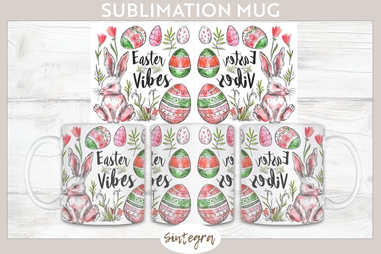 Easter Vibes v8 Mug Wrap Sublimation
