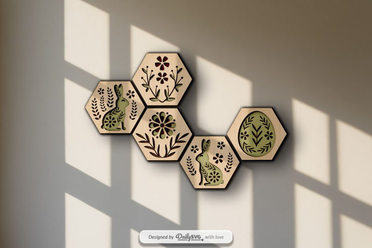 Easter Wall Decor Layered Laser Cut SVG