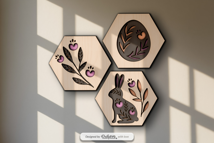 Easter Wall Decor Layered Laser Cut SVG