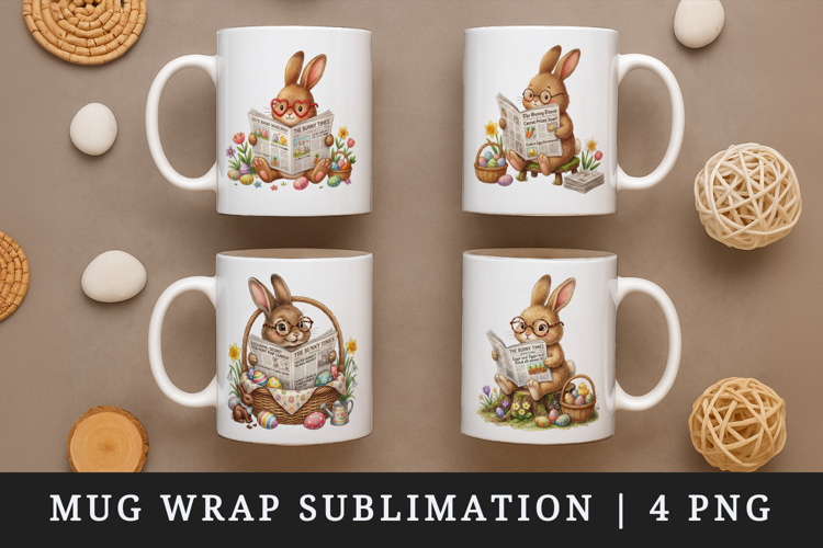 Easter mug wrap printable sublimation design