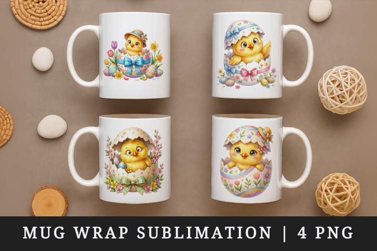 Easter mug wrap printable sublimation design