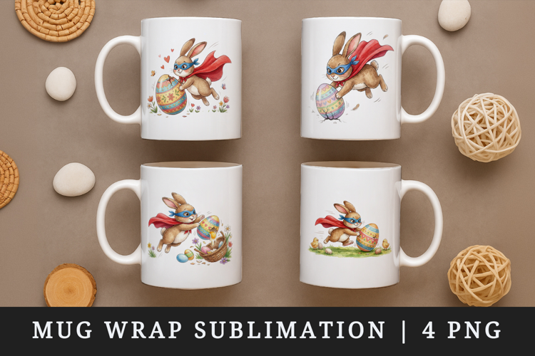Easter mug wrap printable sublimation design