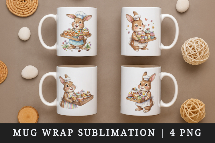 Easter mug wrap printable sublimation design