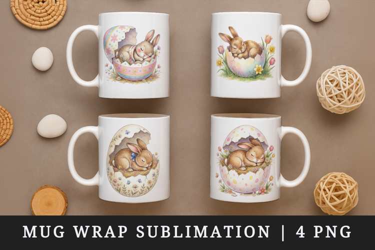 Easter mug wrap printable sublimation design