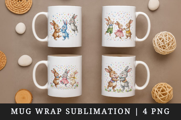 Easter mug wrap printable sublimation design