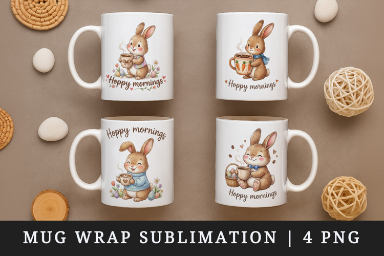 Easter mug wrap printable sublimation design