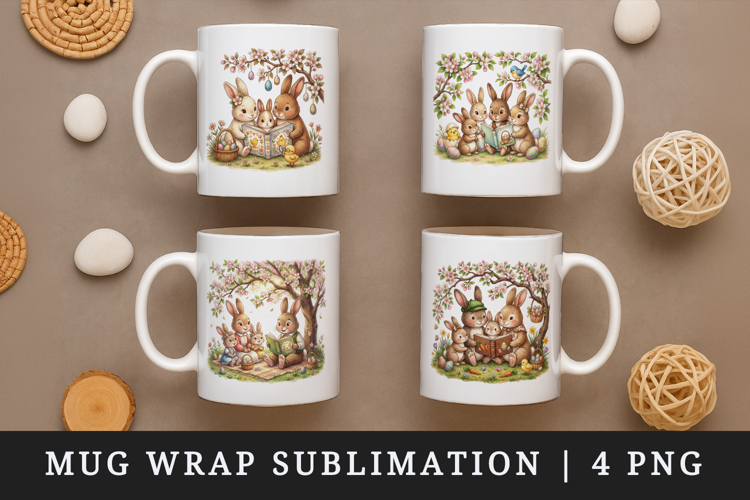 Easter mug wrap printable sublimation design