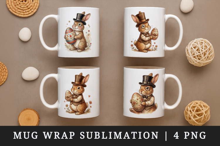 Easter mug wrap printable sublimation design