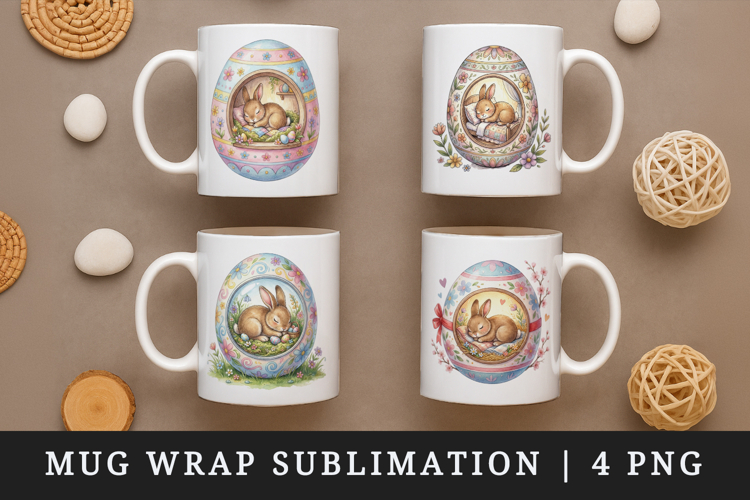 Easter mug wrap printable sublimation design