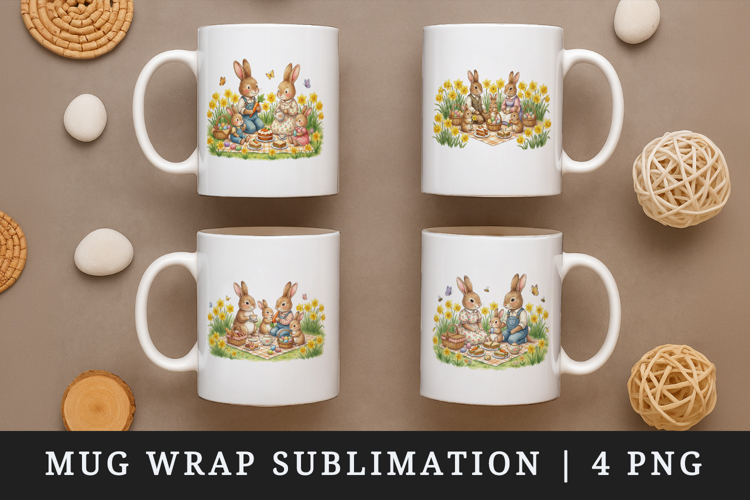 Easter mug wrap printable sublimation design
