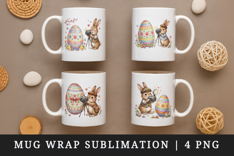 Easter mug wrap printable sublimation design