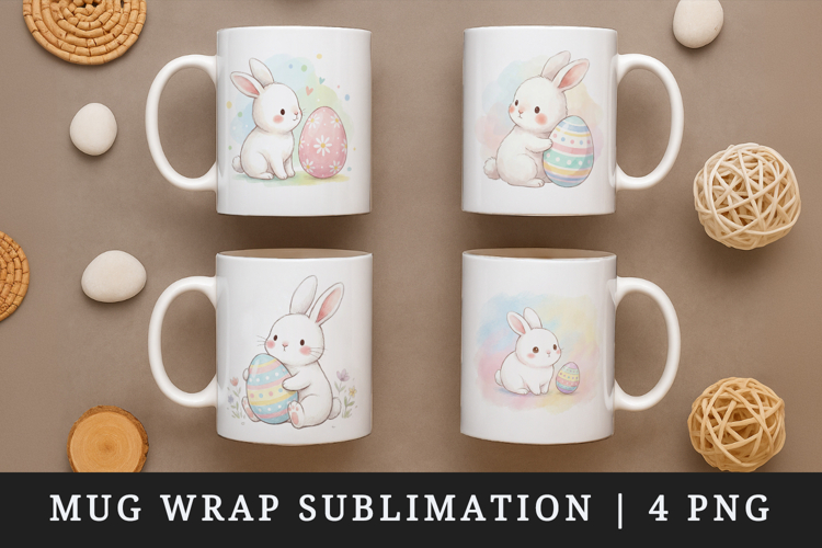 Easter mug wrap printable sublimation design