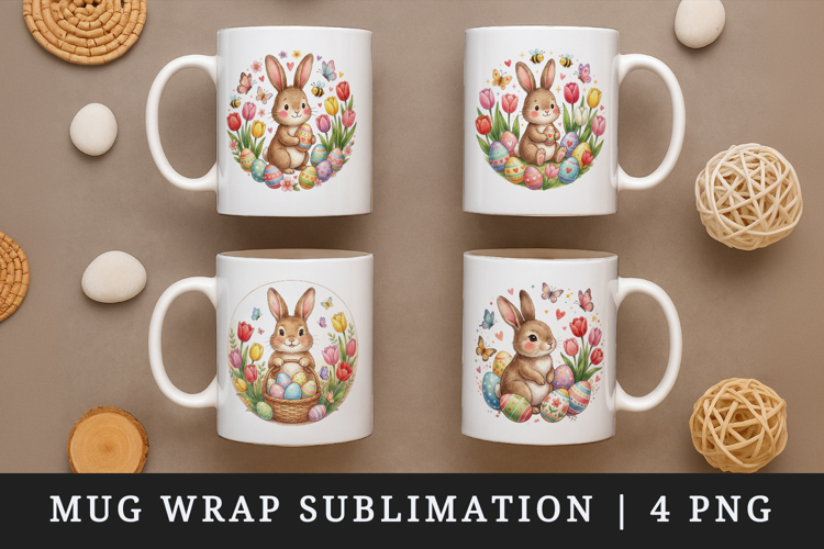 Easter mug wrap printable sublimation design