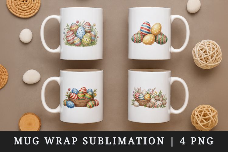 Easter mug wrap printable sublimation design