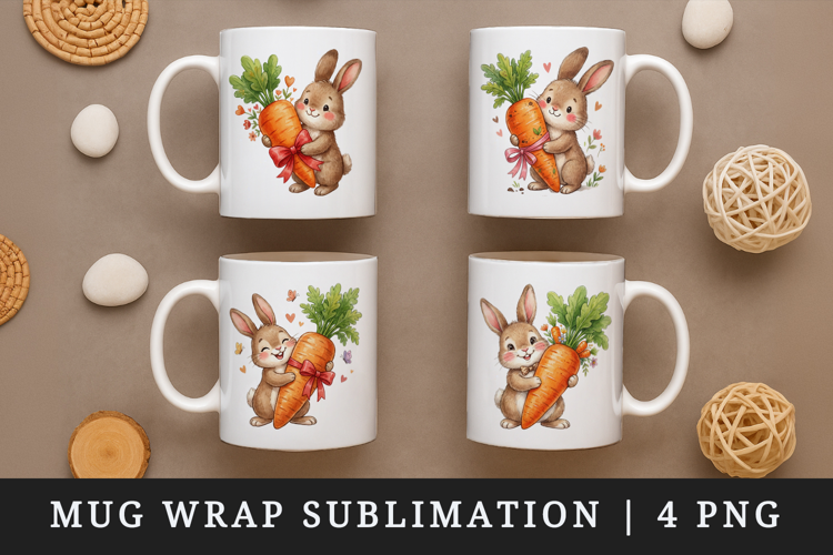 Easter mug wrap printable sublimation design