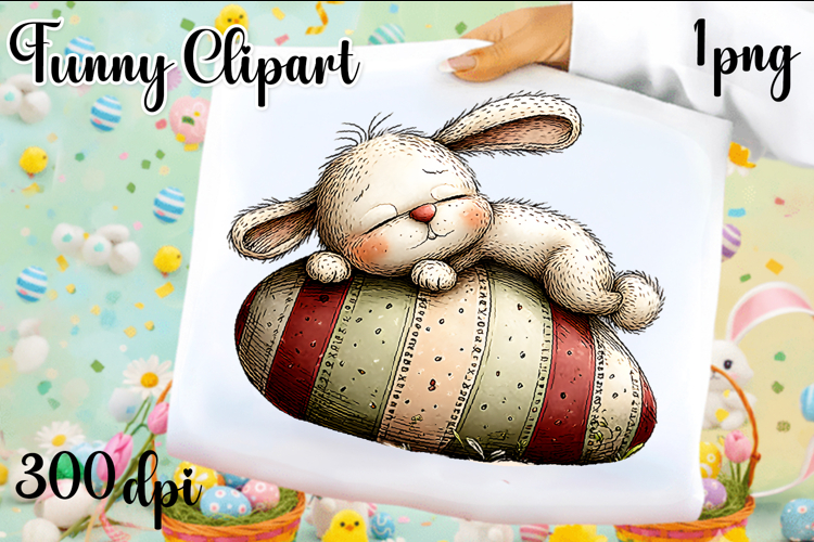 Easter Whimsical Bunny design Sublimation | Easter clipart