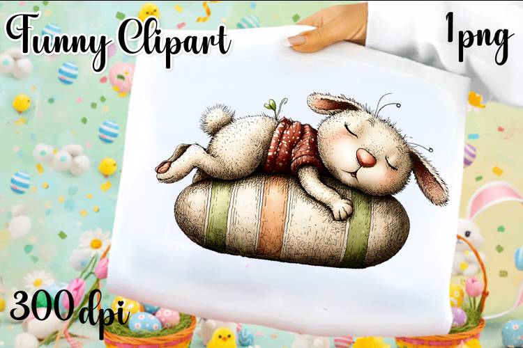 Easter Whimsical Bunny design Sublimation | Easter clipart