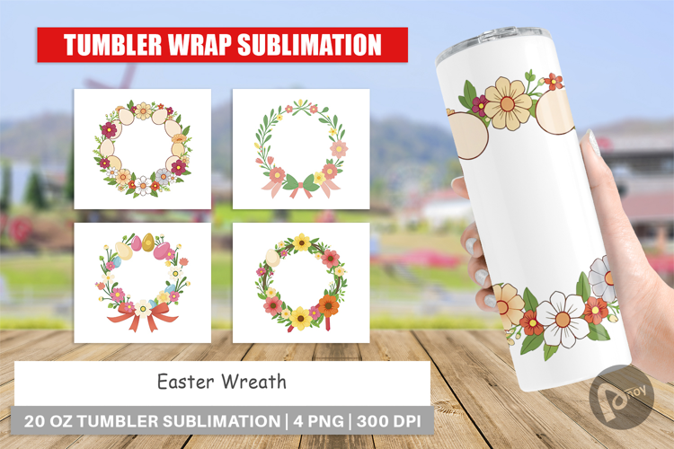 Tumbler Easter Wreath