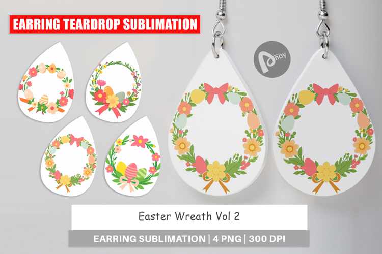 Earring Easter Wreath