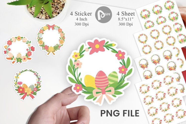 Easter Wreath Sticker