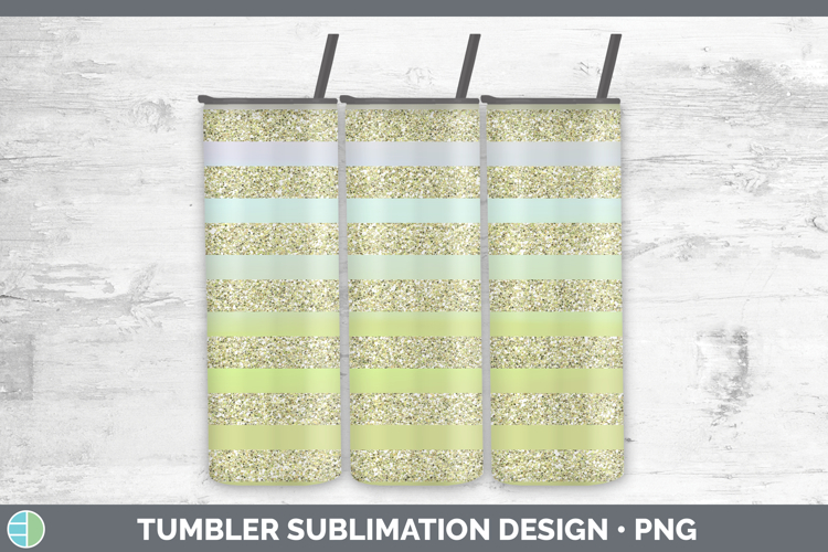 Easter Yellow Glitter Tumbler Sublimation 20 oz Skinny Tumbl