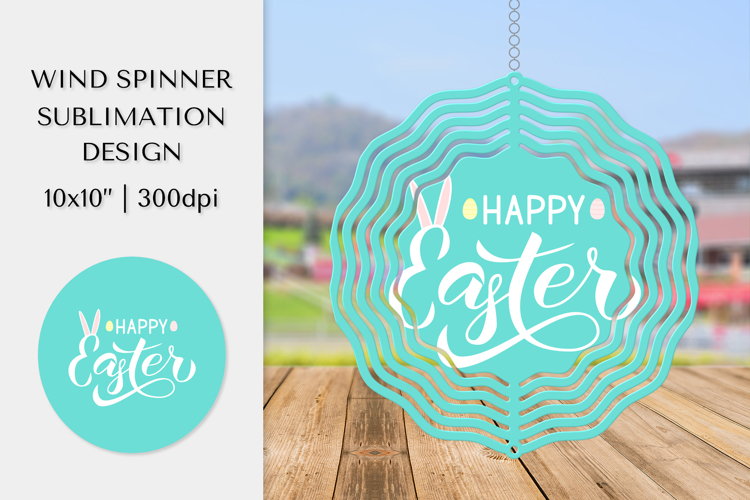 Easter Spinner Sublimation. Wind Spinner Design PNG 04
