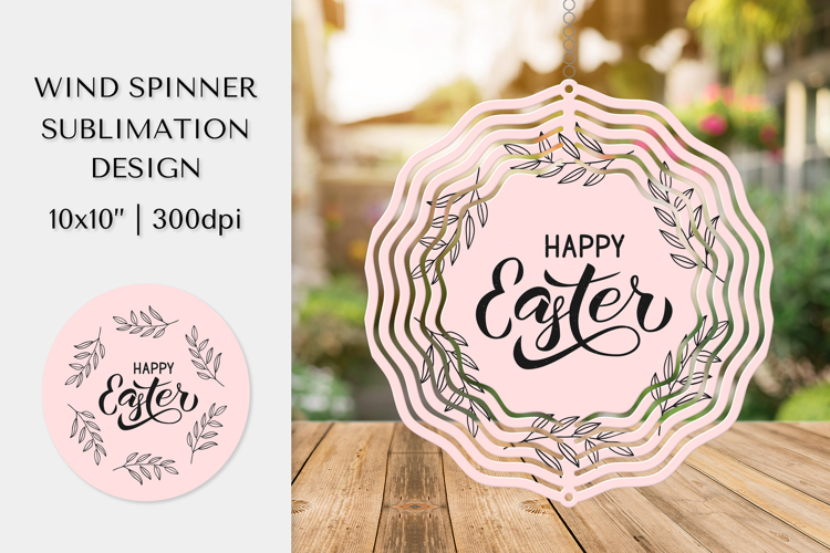 Easter Spinner Sublimation. Wind Spinner Design PNG 010