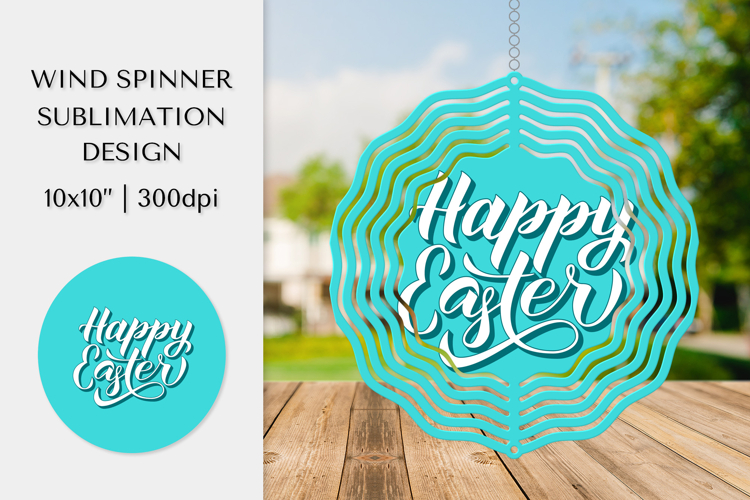 Easter Spinner Sublimation. Wind Spinner Design PNG 011