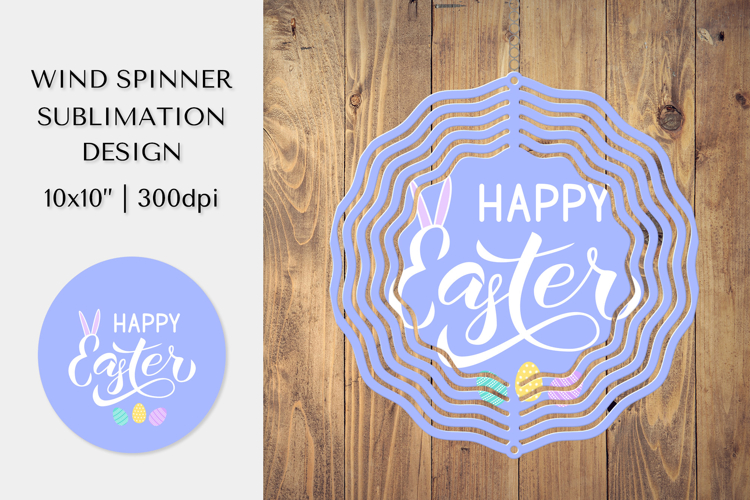 Easter Spinner Sublimation. Wind Spinner Design PNG 016