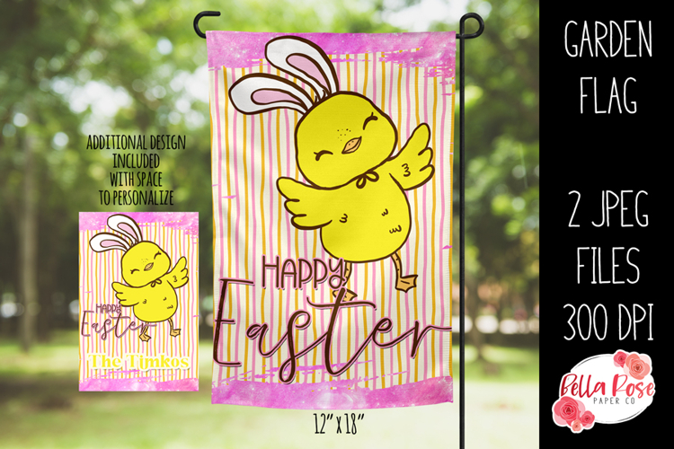 Happy Easter |12 x 18 Garden Flag Design JPEG