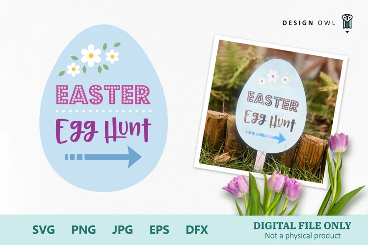 Easter egg hunt sign - Easter Hunt Sign SVG